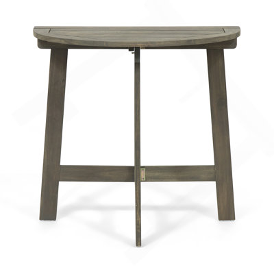 TABLE BISTRO WESTMONT DEMI-ROND, GRIS