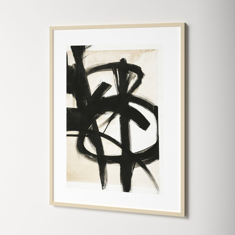 Graphical Shapes 7 by Design Fabrikken, Brown Framed Paper, 35.12" H x 27.12" W x 0.88" D
