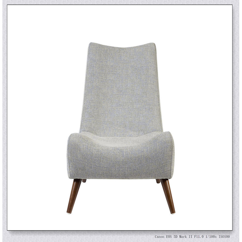 Chaise sans accoudoirs en polyester brun clair à 4 pieds