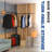 Telescopic Garment Rack, Heavy Duty Design Movable DIY By Hand No Damage To Wall Ceiling Hanging Rail, 31-47In Wide Adjustable, 120 Kilogram Loading, Reach Hook Included-1810985222