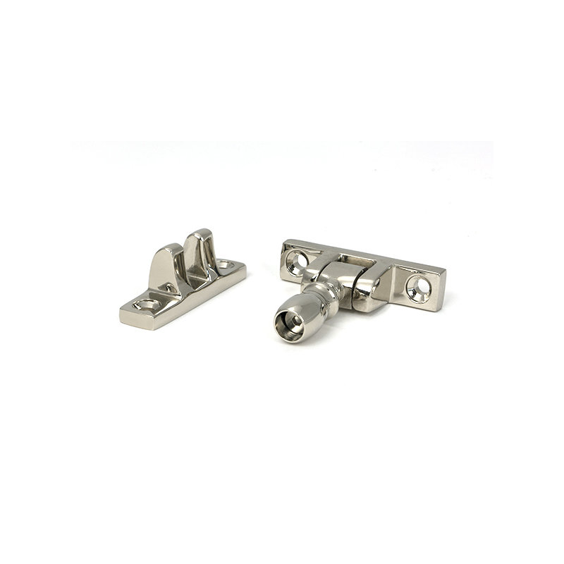 Mushroom Brighton Fastener - Narrow (Square), Polished Nickel