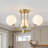 3-light Modern Sputnik Globe Semi Flush Mount-919542978