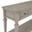 Console de style rétro classique avec trois tiroirs supérieurs et une tablette inférieure de style ouvert, facile à assembler-1092135083