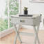 Table d'appoint blanche 1 tiroir-174939611