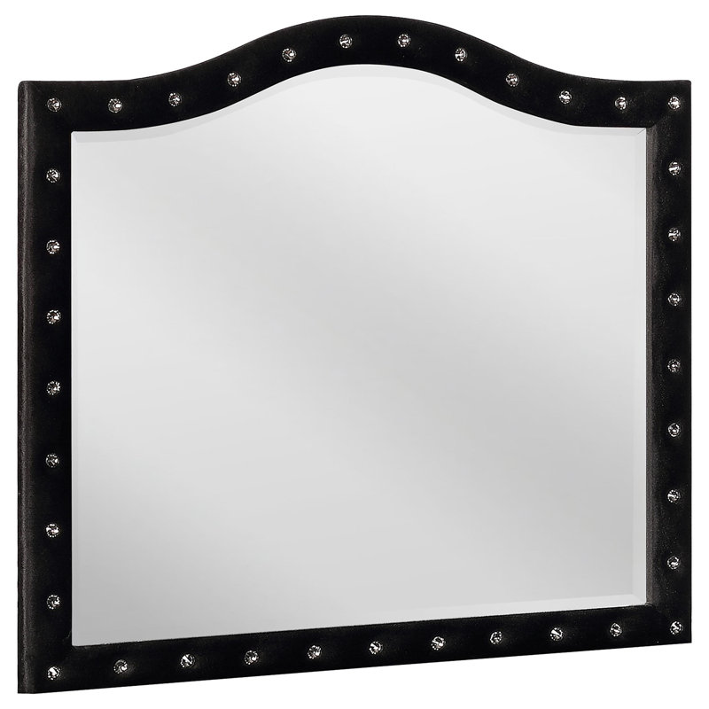 Commode et miroir Manvik, Noir, noir, noir, noir