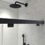 Porte de douche coulissante noire matte sans cadre North American