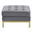 Loft Gold Stainless Steel Leg Performance Velvet Ottoman-440708630