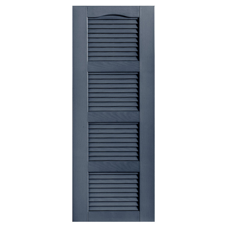 Cathedral Top Four-style Open Louvre Shutters Pair