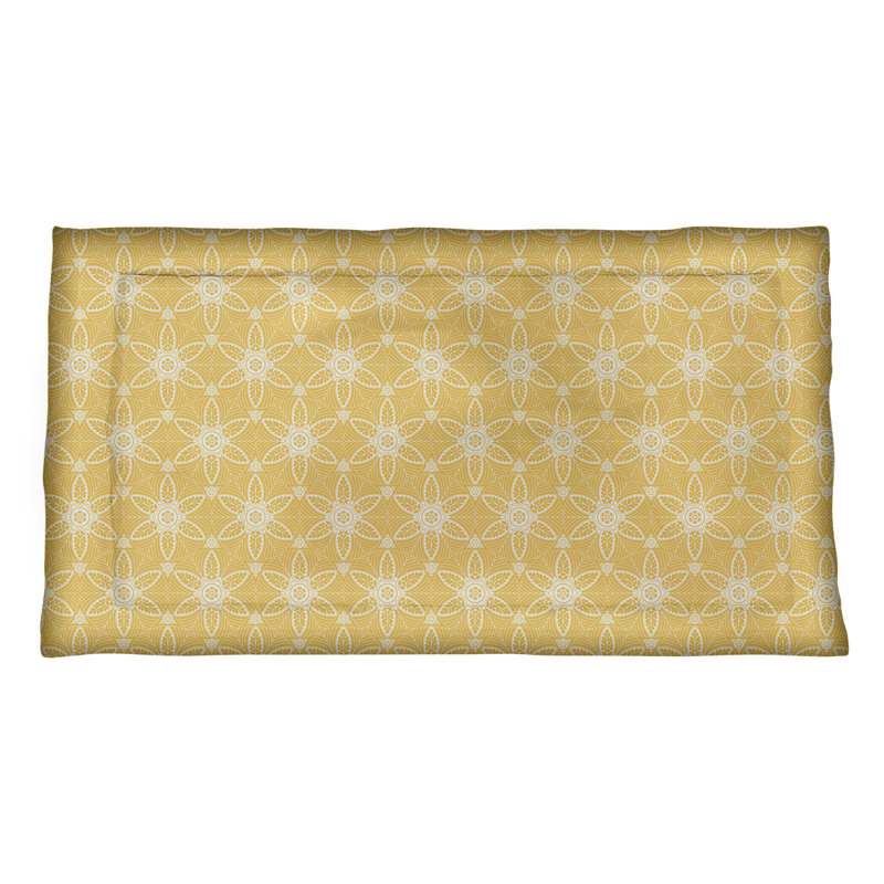 Taie décorative Katelyn Elizabeth, Polyester, Très grand, Jaune