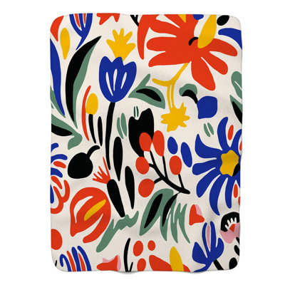 Colorful Colorful Matisse Petals - 1 pièce Sherpa Premium