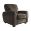 39,25 po Chaise droite en microfibre à accoudoirs arrondis couleur chocolat W (ensemble de 2)
