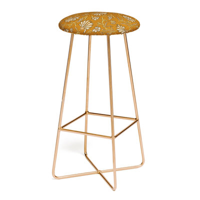 Rudd Upholstered Counter Stool with Metal Frame