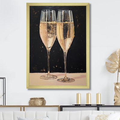 Champagne Chords Symetry I - Wine & Champagne, reproduction sur toile