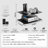 2 Tiers Wall Mounted AV Media Stand Adjustable Floating Projector Shelf