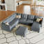 Canapé modulaire rembourré avec repose-pieds 8 pièces Zendajas-1329784691