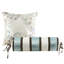 Couvre-lit très grand avec dossier tissé et taupe, bleu / brun, 5 pièces, couleurs-120264767-120264766