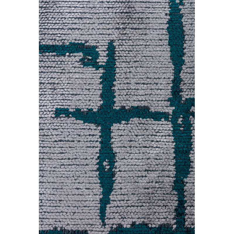 Rapture Green/Gray Geometric Luxury Area Rug, Rectangle 7'10" x 9'10"