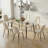 Modern Minimalist Rectangular Glass Dining Table for 4-6 with Tempered Glass and Black Metal Legs, for Kitchen and Living Room-847796037-841639470