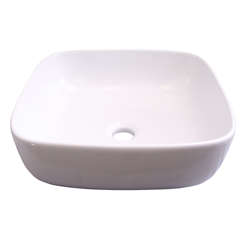Barclay Mentone 15.75'' White Vitreous China Rectangular Bathroom Sink
