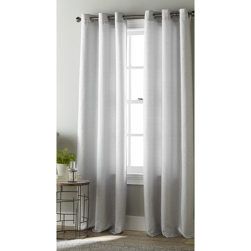 Jaycek Semi Sheer Curtain Pair, Gray
