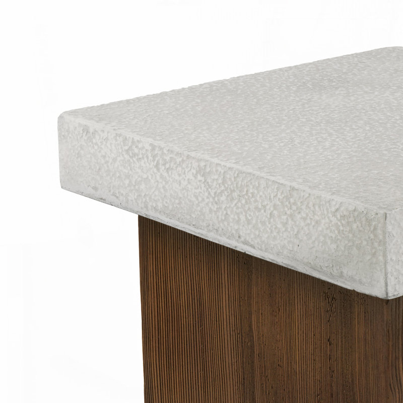 Table d'appoint carrée en béton Rhynd