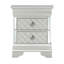 Table de chevet 2 tiroirs avec poignée en forme de diamant de style transitionnel-1609760687