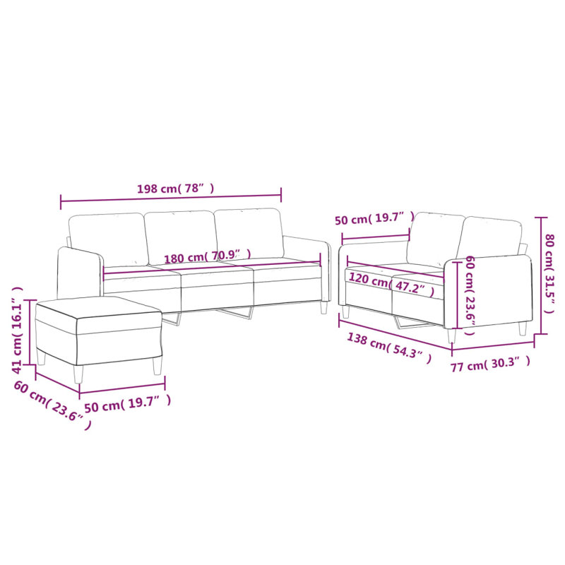 Aguilard 3 - Piece Living Room Set