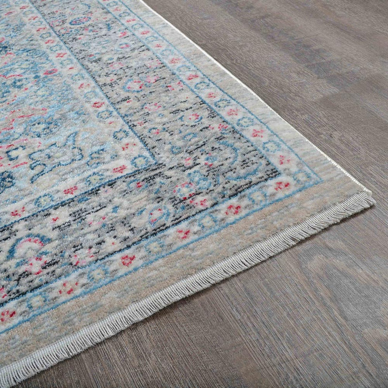 Machine Made Polyester Area Rugs - Rectangle | Multicolor | Oriental Design, Low Pile Machine Made Area Rugs for Living Room, Bed Room