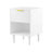 22.83'' H Modern White Nightstand With One Drawer And Open Shelf, Gold - Accented Handle, Ideal For Bedroom Decor