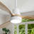 48 Inch Modern Ceiling Fan With Lights 3 Wood Fan Blade Noiseless Reversible Motor Smart Remote Control-2051352670-2051352671