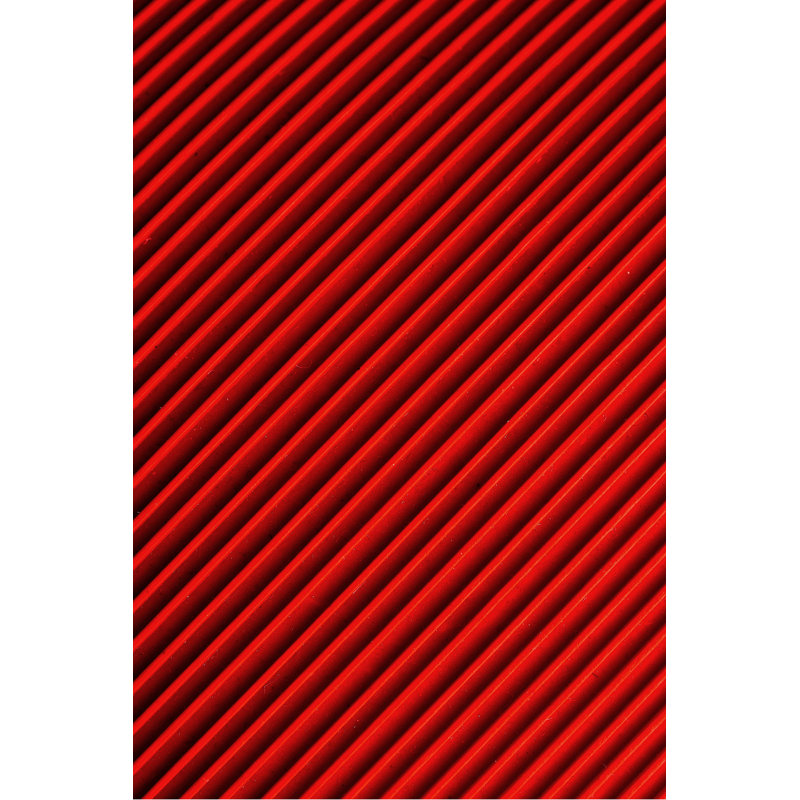 Tapis rayé en polyester tissé à la machine en rouge / noir, Rectangle 2 pi x 3 pi 3 po