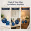 Ensemble de 2 décorations de table en verre à nœuds de verre-700659631
