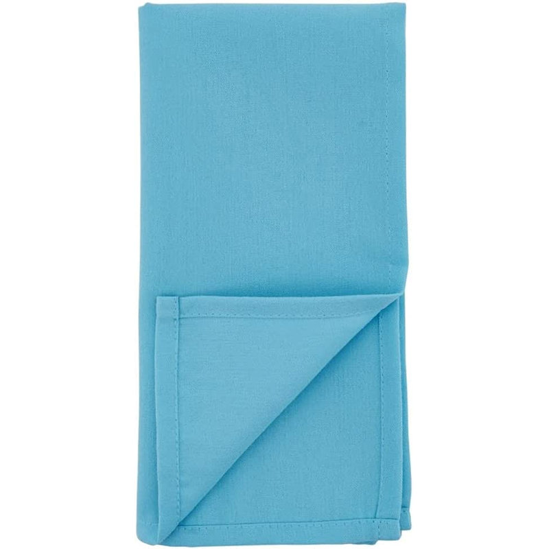 Polyester No Pattern Square Napkin, Aqua