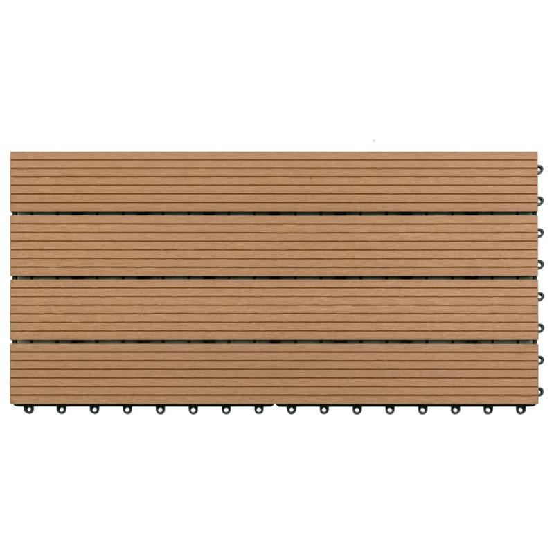 Carrelage de terrasse VidaXL WPC, Brun