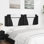 Coussin de tête de lit vidaXL noir et blanc 183 cm VidaXL