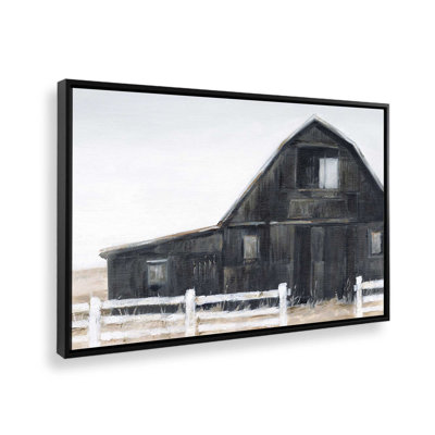 Weathered Black Barn II Canvas Print