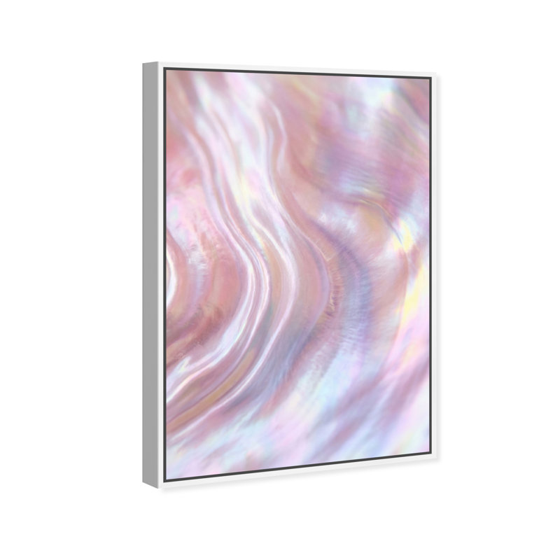 Iridescent Wave Print by Oliver Gal, 31"H x 21"W, White Floater Frame
