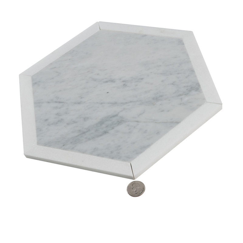 12" Hexagon Marble Mosaic Tile