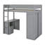 Lit mezzanine en bois avec garde-robe, 2 tiroirs, bureau et tablettes de rangement-791530280-791530283