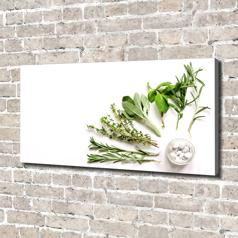 Herbs - No Frame Print on Canvas, 70cm H X 140cm W