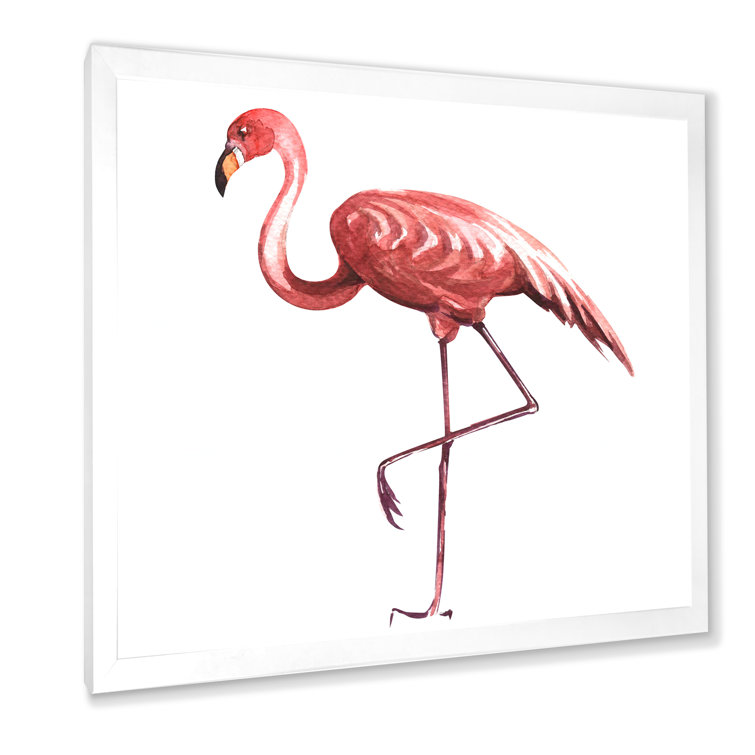 Pink Flamingo Framed On Canvas by Stanley Print House Print