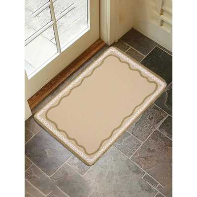 Tapis pour salle de bain à bordure en dentelle 36 x 24 po