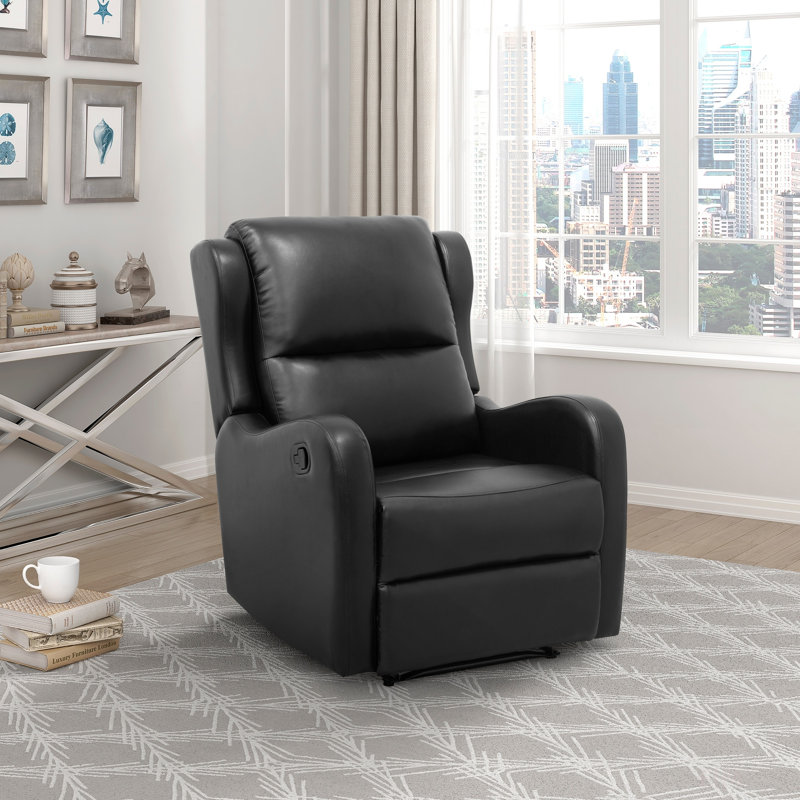 Fauteuil inclinable 1pc Comfort Seating, Noir
