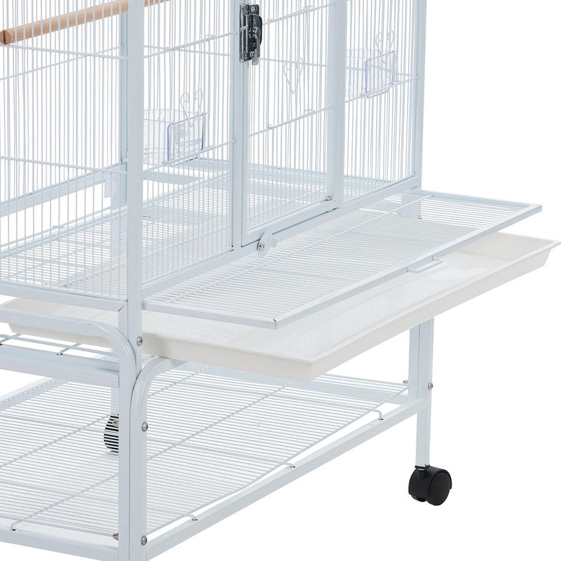 Cage à oiseaux 69 "en fer forgé avec support