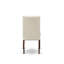Ensemble de table de cuisine 5 pièces comprenant une table rectangulaire à feuilles papillon et 2 chaises Parson en lin crème avec 2 bancs, acajou-952996531