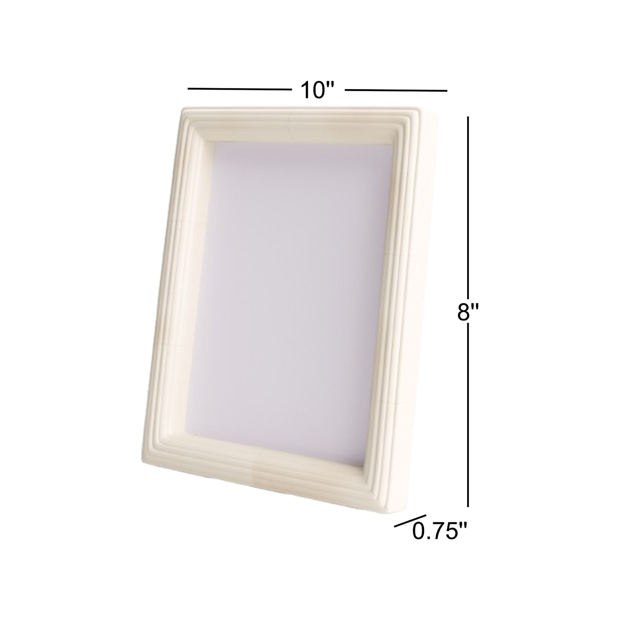 Zuriah Bone Matte Picture Frame, 8" x 10", White