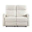 Causeuse inclinable contemporaine beige avec passe-partout en similicuir 1pc