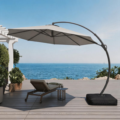 Parasol en porte-à-faux Ebonique avec base incluse