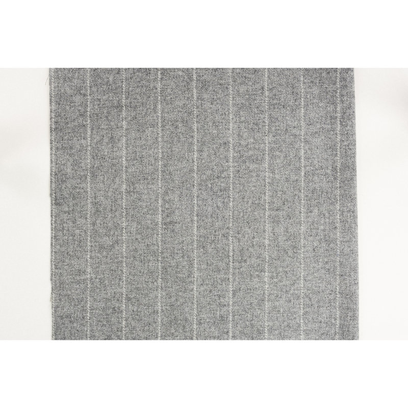 Alyson Wool Upholstered Storage Bench, Grey, Striped