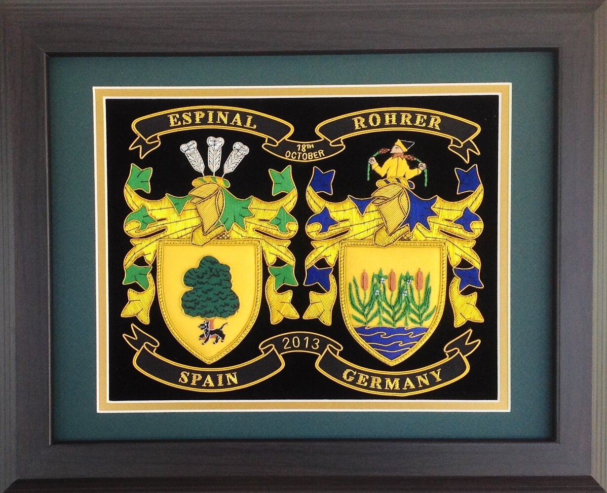 Double Embroidery Coat-of-Arms Framed Print
